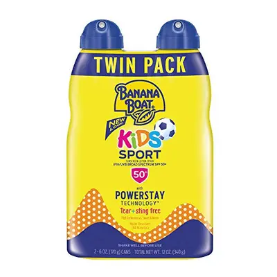 Banana Boat Kids Sport Sting-Free, Tear-Free, Reef Friendly, Broad Spectrum Sunscreen Spray, SPF