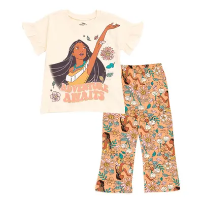 Disney Princess Pocahontas Floral Toddler Girls T-Shirt and Flare Legg