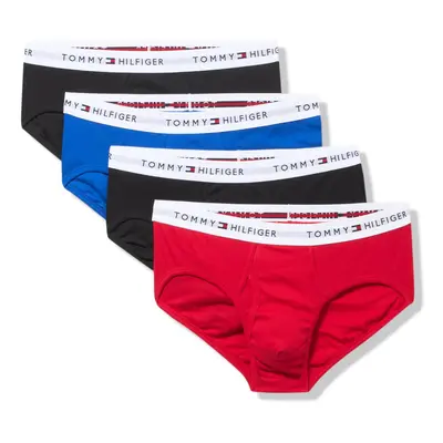 Tommy Hilfiger Men's Cotton Classics 4-Pack Brief Primary Red/Royalty