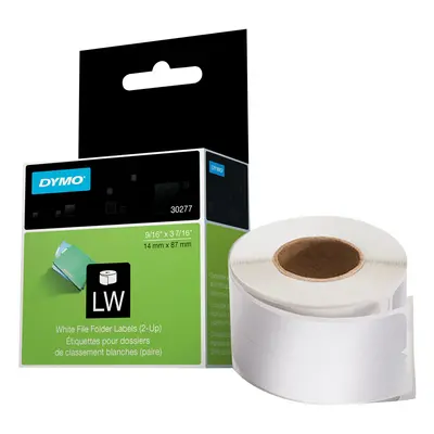 DYMO LW 2-Up File Folder Labels for LabelWriter Label Printers White