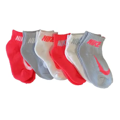 Nike Kids Ankle Socks Cushioned Pairs White Assorted (7C-10C)