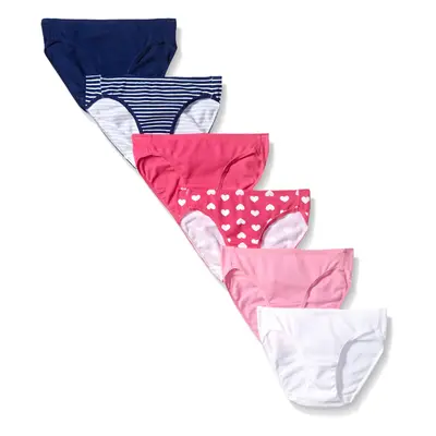 Fruit of the Loom Girls Big Breathable Micro Underwear Pack of Cotton Mesh Bikini Assorted