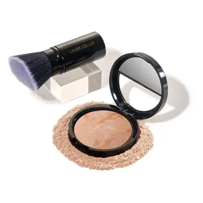 LAURA GELLER NEW YORK Baked Balance-n-Brighten Foundation with Kabuki Brush Makeup Set Fair