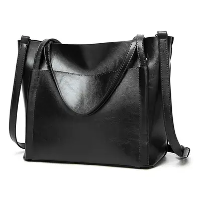 (black) Vintage Style Women's Handbag Elegant Leather Shoulder And Crossbody Bag