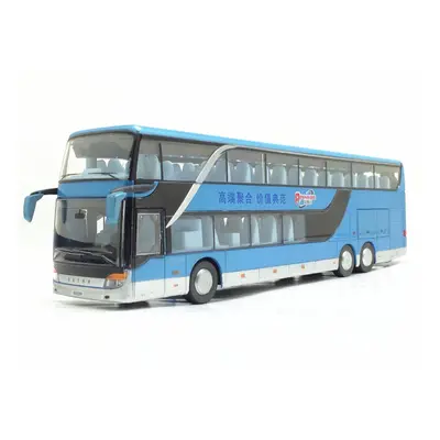 (I) 1:32 High Quality Alloy Business Bus Model Metal Diecasts Simulation Luxury Double Sightseei