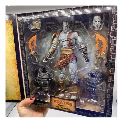 (B With Box) NECA Figure God of War Ghost of Sparta Kratos In Ares Armor W Blades Action Figure 