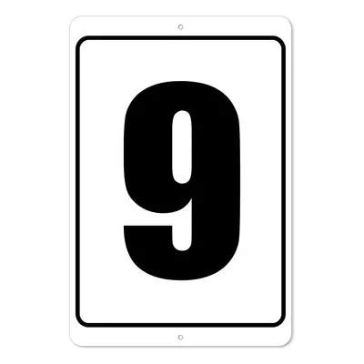 Numbered Sign | x Aluminum Outdoor/Indoor Sign/Area Marker Cur