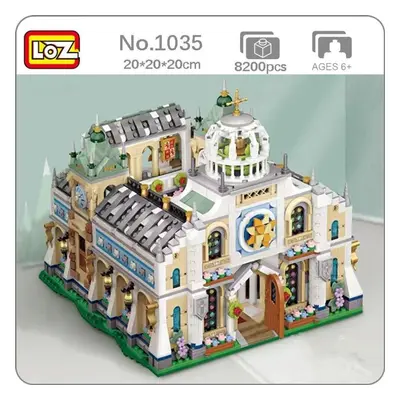 Loz City Architecture Wedding Chapel Church Castle Garden Party Model Mini Blocks Bricks Buildin