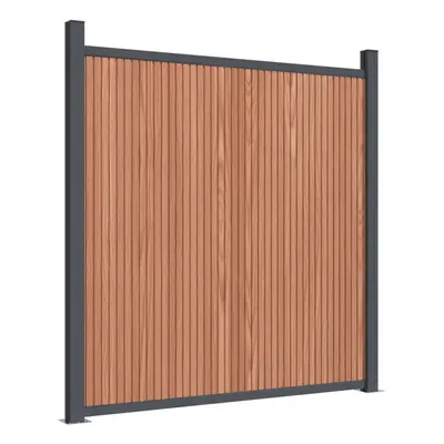 vidaXL Fence Panel Outdoor Patio Fence Wall Board Garden Fence Post Brown WPC