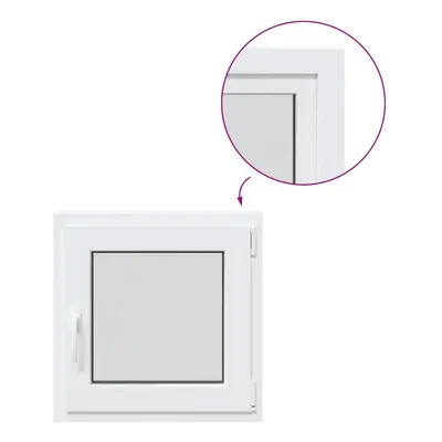 vidaXL Basement Window RISOR 60x60 cm Tilt&Turn DIN Right White egress window