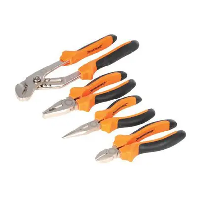 4 Piece Expert Pliers Set Combination / Long Nose / Side Cutting / Water Pump