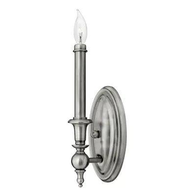 Wall Light Tall Candle Sleeve Finials & Ball Shape Antique Nickel LED E14 60W