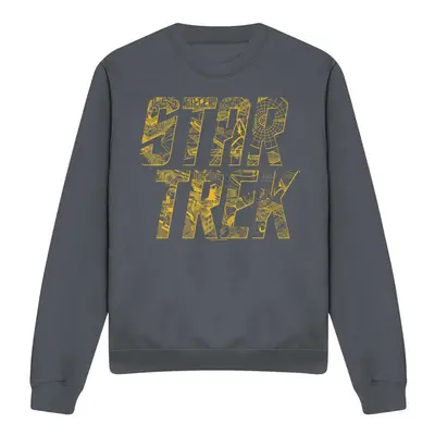 (M, Charcoal) Star Trek Unisex Adult Schematic Logo Sweatshirt