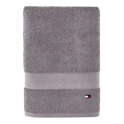 Tommy Hilfiger Solid Color Bath Towel Piece - X Inches, 100% Cotton GSM (Grey)