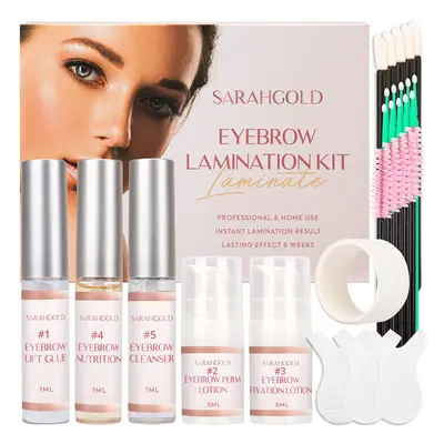 Sarah Gold Brow Lamination Kit, Eyebrow Lamination Kit, Eyebrow Perm Kit, Instant DIY Eye Brow L