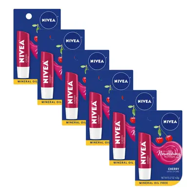 NIVEA Cherry Lip Care Tinted Red for Beautiful Moisturized Lips oz Stick Pack of