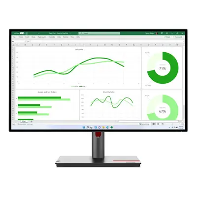 Lenovo ThinkVision P27q-30 LED display 68.6 cm (27") x pixels Quad HD Black