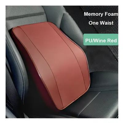 (Red Waist) Noble Car Rest Head Support Cushion Neck Headrest Pillow Car Breathable