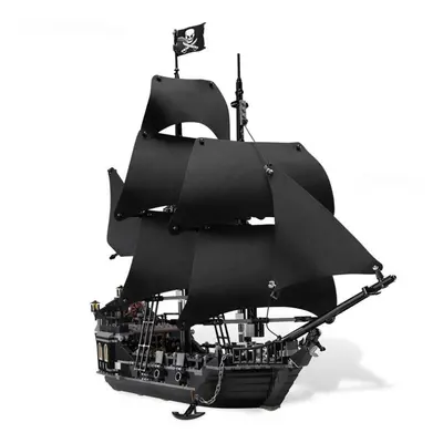 (as the picture) The Black Pearl Queen Anne's Revenge Ship Boat Model Building Block Moc Toys Ch