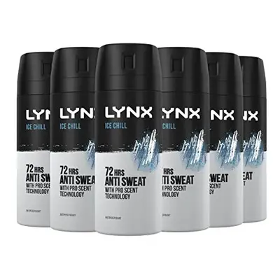 Lynx Ice Chill hour protection against odour and wetness Anti-Perspirant Deodorant Spray no fuss