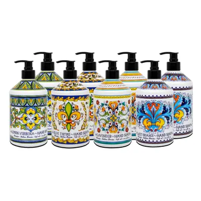 Perugia Italian Deruta Hand Soap - 21.5 fl oz Bottles - pack - Lavendar Sweet Orange Lemon Verba