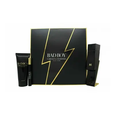 Carolina Herrera Bad Boy Gift Set 100ml EDT + 100ml Shower Gel + 10ml EDT