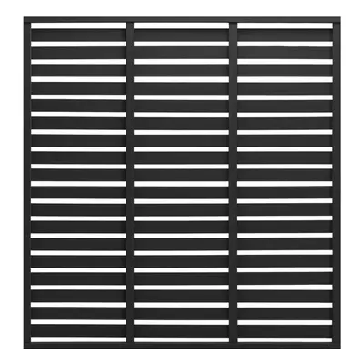 (black) vidaXL Fence Panel Garden Border Barrier Outdoor Edging Fencing Enclosure WPC