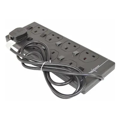 8 Socket Individually Switched Surge Protected Extension Socket with 2M Lead