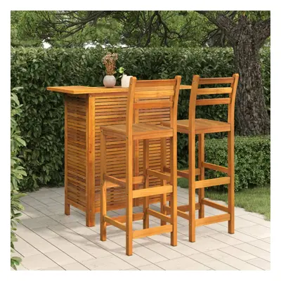 vidaXL Piece Patio Bar Set Solid Wood Acacia