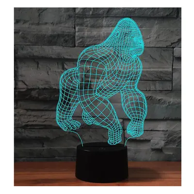 (chimpanzee, remote controller) Creative 3d Spider Shape Night Light Color Changing Usb Powered 