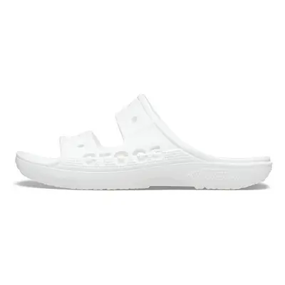 Crocs 207627-100-M11-W13 Unisex Baya Two-Strap Slide Sandals, White - Men Size & Women Size