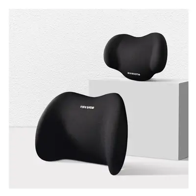 (set 1) Car Headrest Neck Pillow Cushion Memory Foam Lumbar Support Headrest Pillow