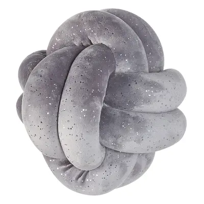 Knot Cushion with Glitter x cm Grey MALNI