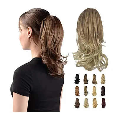 13" Ponytail Extension Long Curly Ponytail Clip in Claw Hair Extension Natural Looking Synthetic