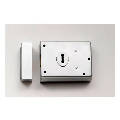 Traditional Contract Rim Deadlock x 76mm Satin Chrome Door Latch