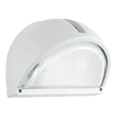 IP44 Outdoor Wall Light White Aluminium x 40W E27 Bulb Porch Lamp