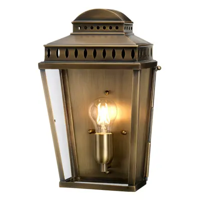 Outdoor IP44 Wall Light Aged Brass LED E27 100W d01941