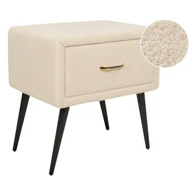 Bedside Table FLAYAT Boucle Beige