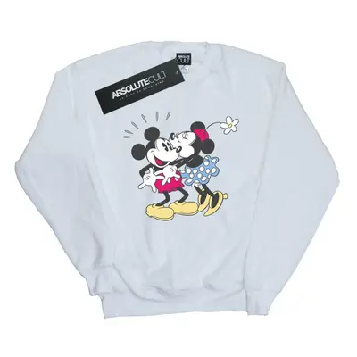 (3XL, White) Disney Mens Mickey And Minnie Mouse Kiss Sweatshirt