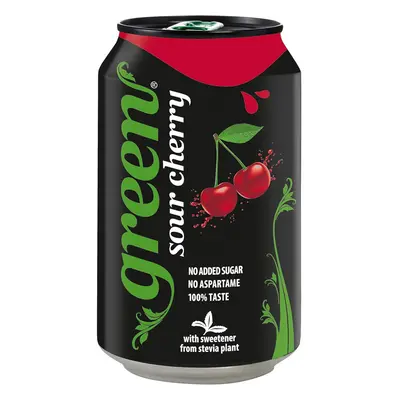 Green Sour Cherry Low Calorie Soft Drinks Sparkling Cherry Flavour with 10% Natural Juice No Add