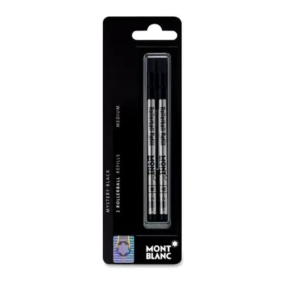 Mont Blanc Rollerball Pen Refill Med Point 2/Pack Black (MNB107877)