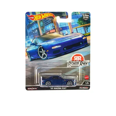 1995 Mazda RX7 Blue Metallic ""Ronin Run"" Series Diecast Model Car by Hot Wheels