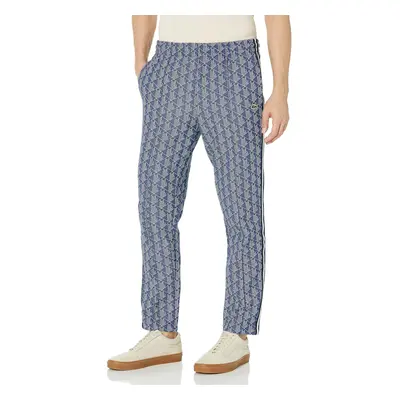 Lacoste Men's Vintage Fit Printed Monogram Track Pant Methylene/Flour