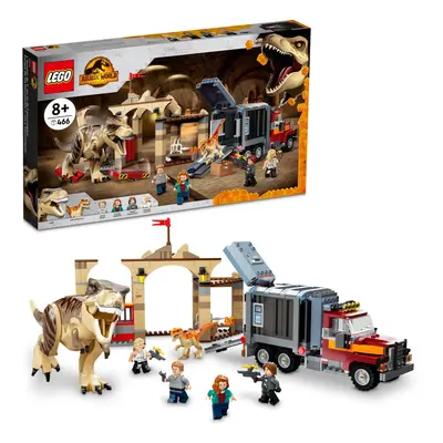 LEGO Jurassic World T. rex & Atrociraptor Dinosaur Breakout Dino Toy Set Gift Toys for Kids Age 