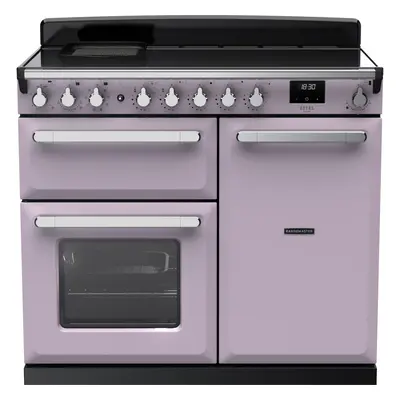 Rangemaster Estel Deluxe 100cm Electric Range Cooker with Induction Hob - Heather / Antique Bras