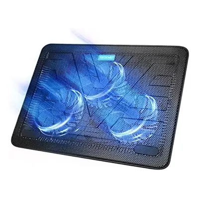 TECKNET Laptop Cooling Pad Adjustable Height Laptop Cooler with Ultra Quiet Fans, Laptop Fan Sta