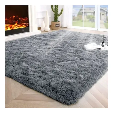 (160X230 CM, Grey) Exrta Large Rugs Shaggy Living Room Rug Carpet