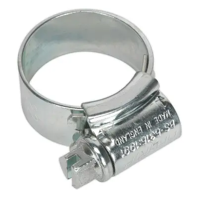 30 PACK Zinc Plated Hose Clip - to 22mm Diameter - External Pressed Threads