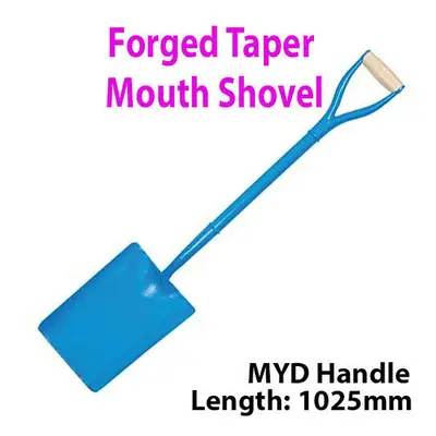 Solid Forged Steel 1025mm Taper Digging Shovel MYD Handle Gardening Tool