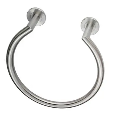 Round Bar Open Towel Ring Concealed Fix 90.5mm Proj Stainless Steel